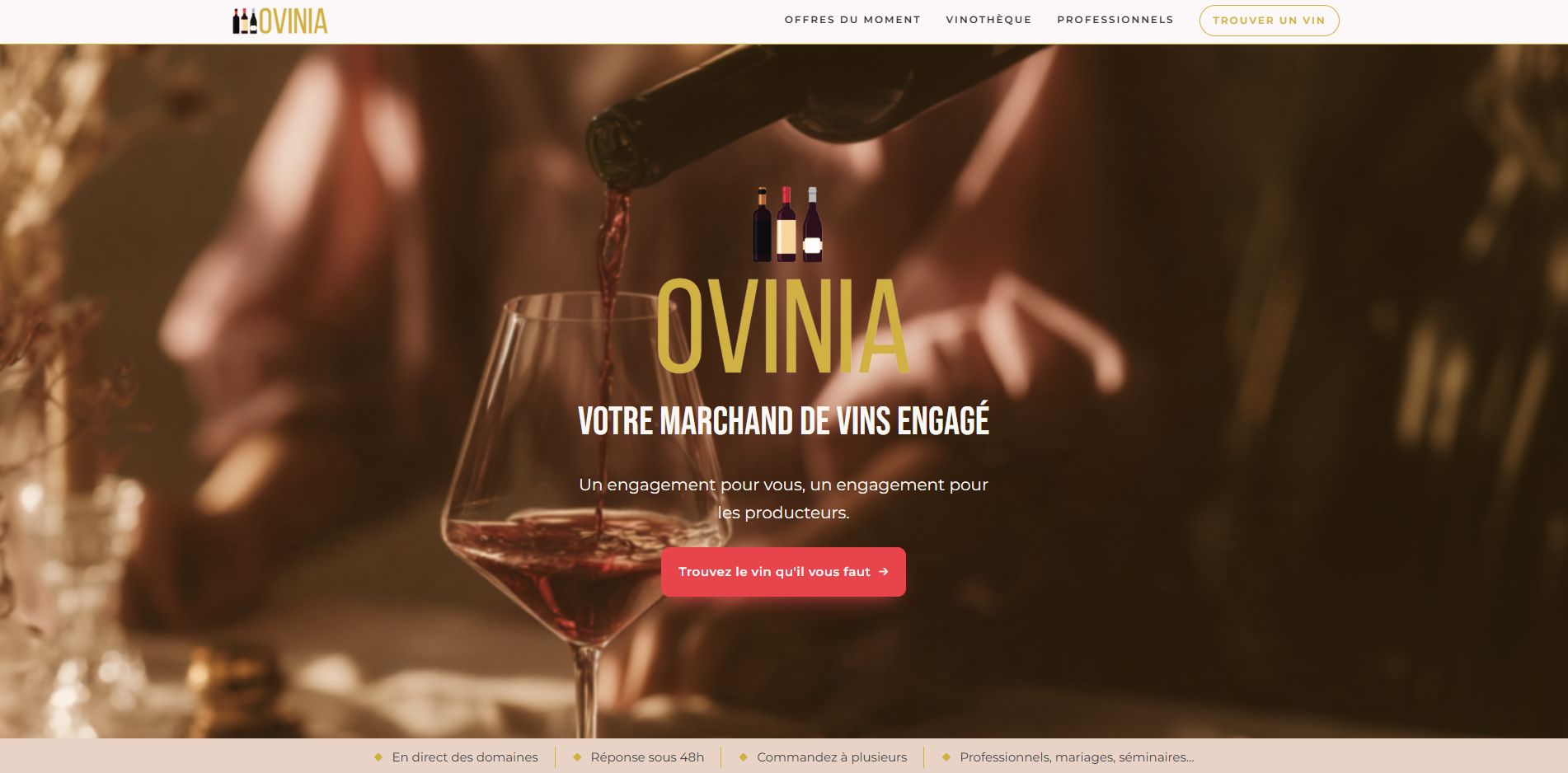 Nouvelle version du site Ovinia, conçue par l'Atelier